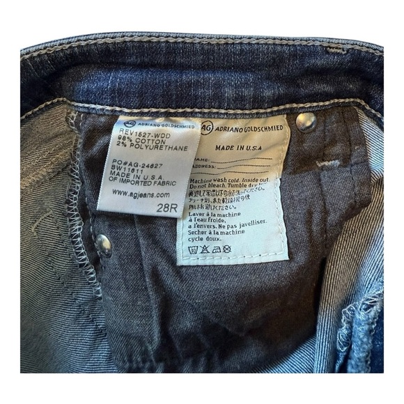 Adriano Goldschmied "The Legging Ankle" Jeans With Zippers - Size 28 - Picture 7 of 12